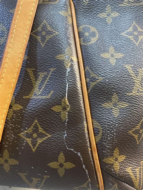 louis vuitton canvas peeling off.